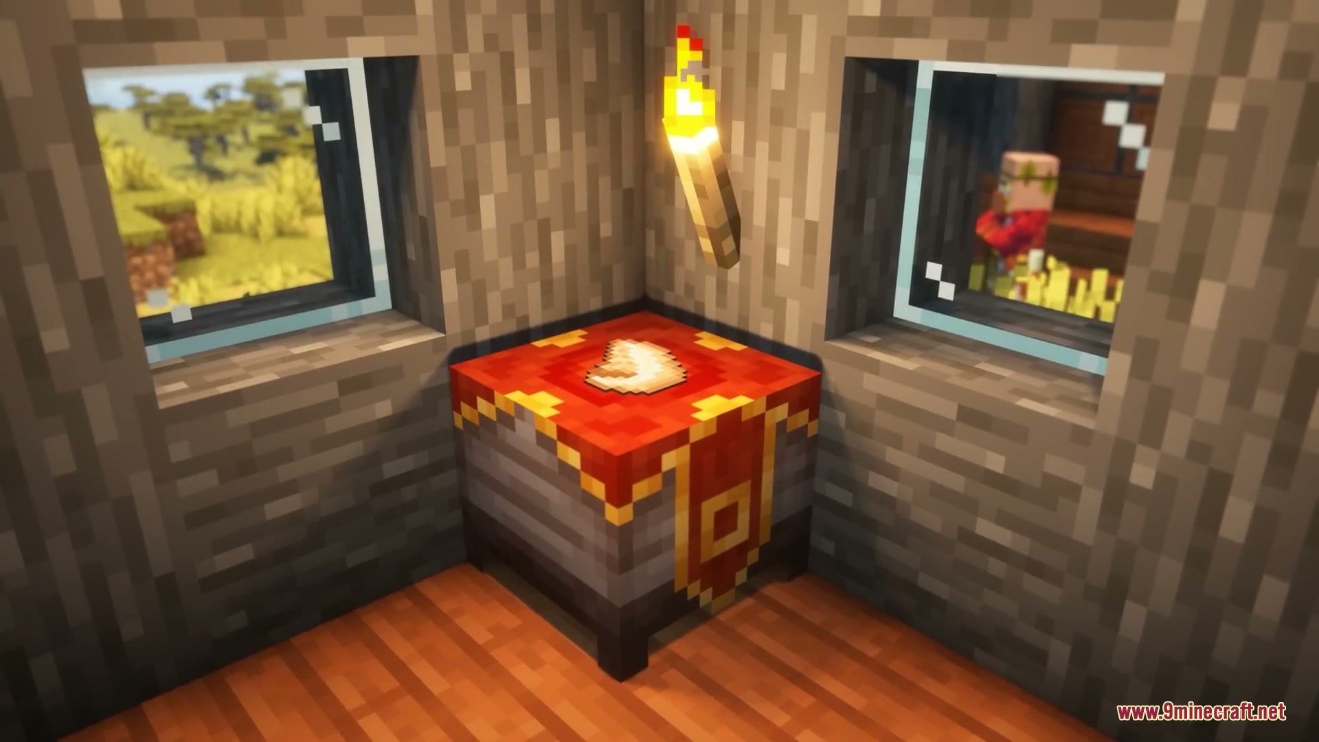 Anachronistic Wilds summoning altar placed inside a small wooden house