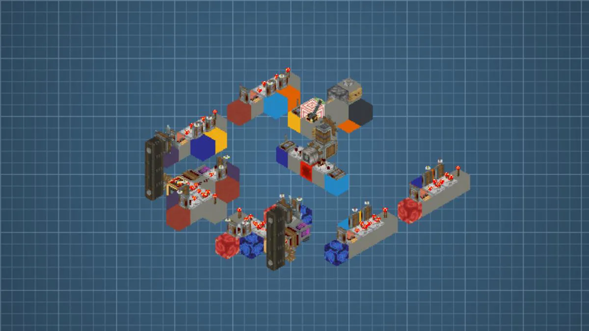 Analog Flight Computer Schematic Screenshots 2 Detailed schematic of the Analog Flight Computer with various Redstone components