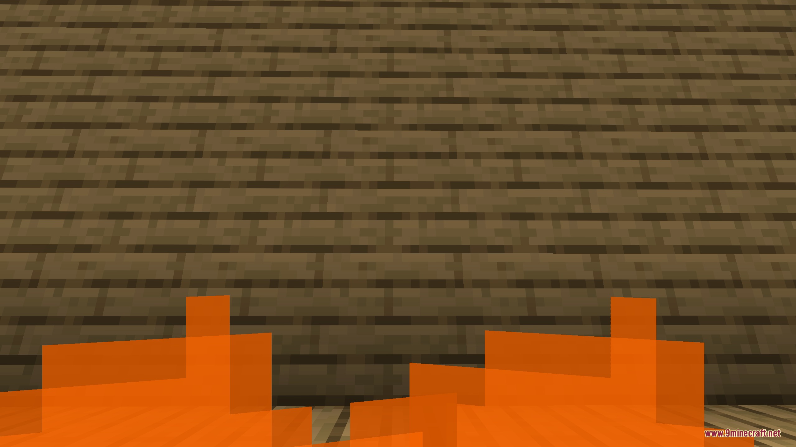 Angular Essence Resource Pack Screenshot 5 Low poly fire effect on screen with a wooden plank background