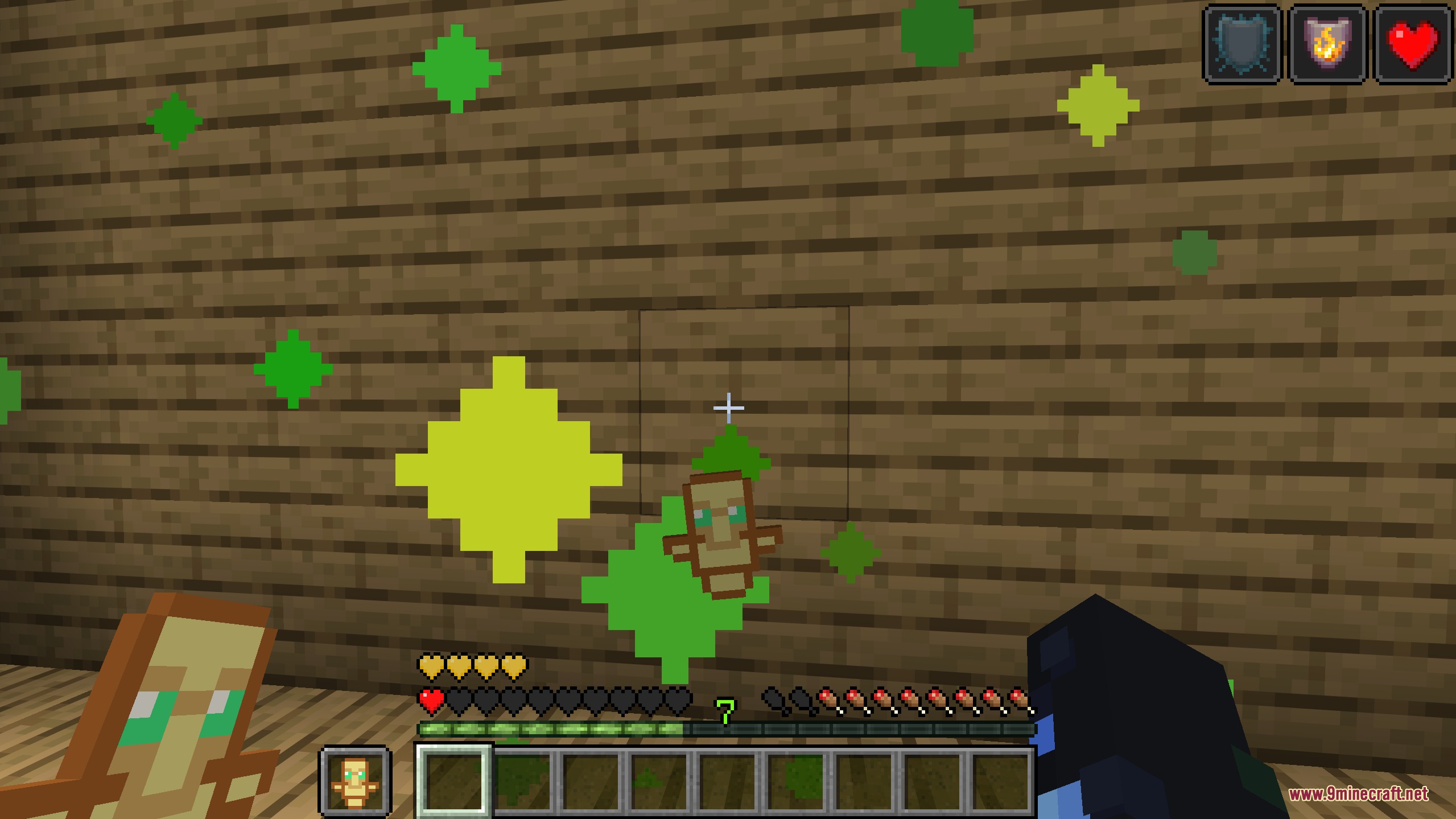 Angular Essence Resource Pack Screenshot 8 Player holding a totem with geometric experience particles floating in the air