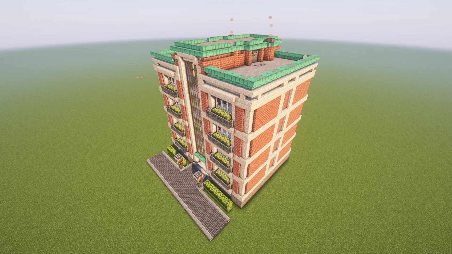 Apartment House Flat Roof Version Schematic Thumbnail