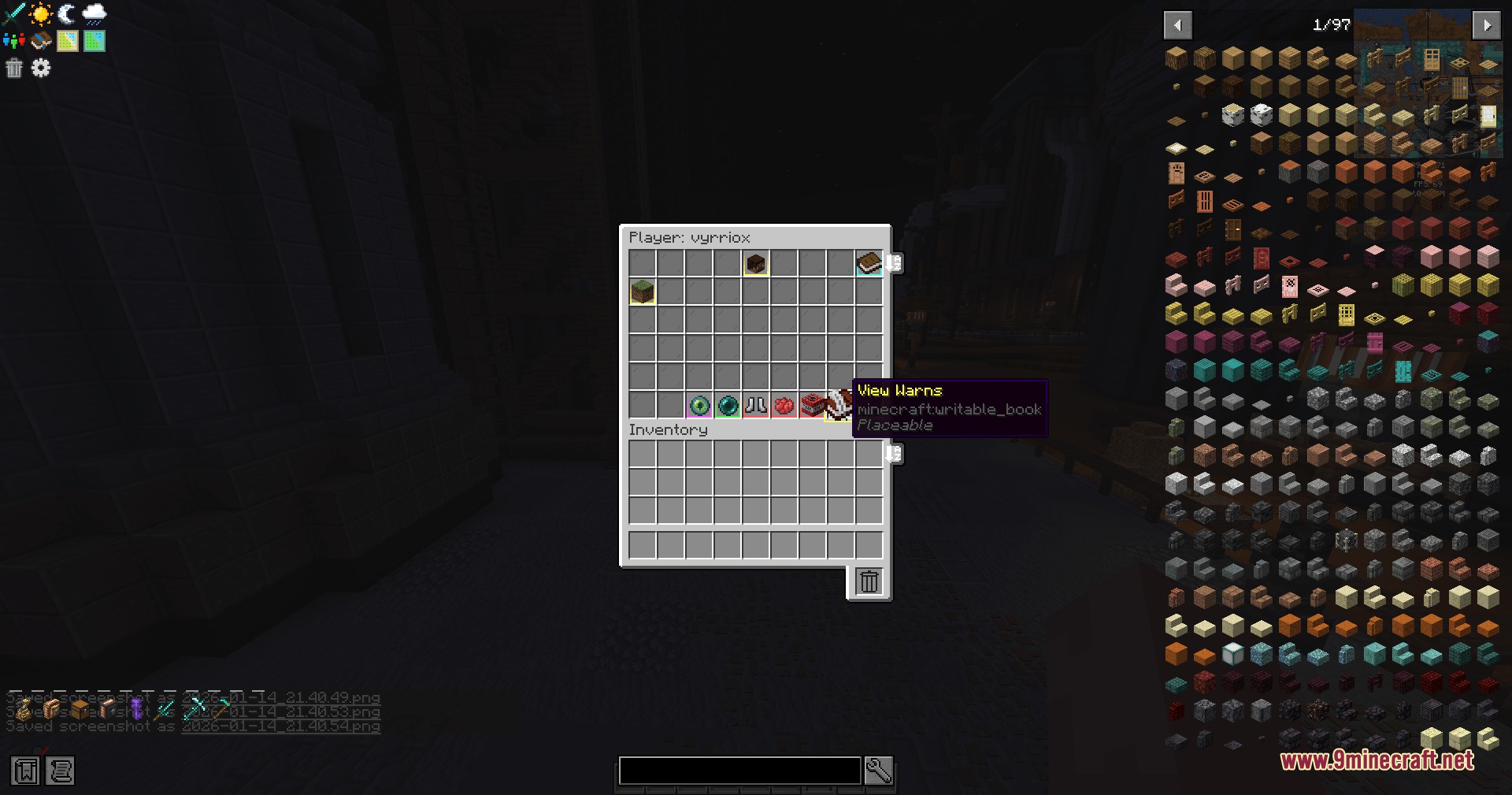 Arcadia Admin Pannel Mod Screenshot 1 The Arcadia Admin Panel displays an option to view warnings for a player
