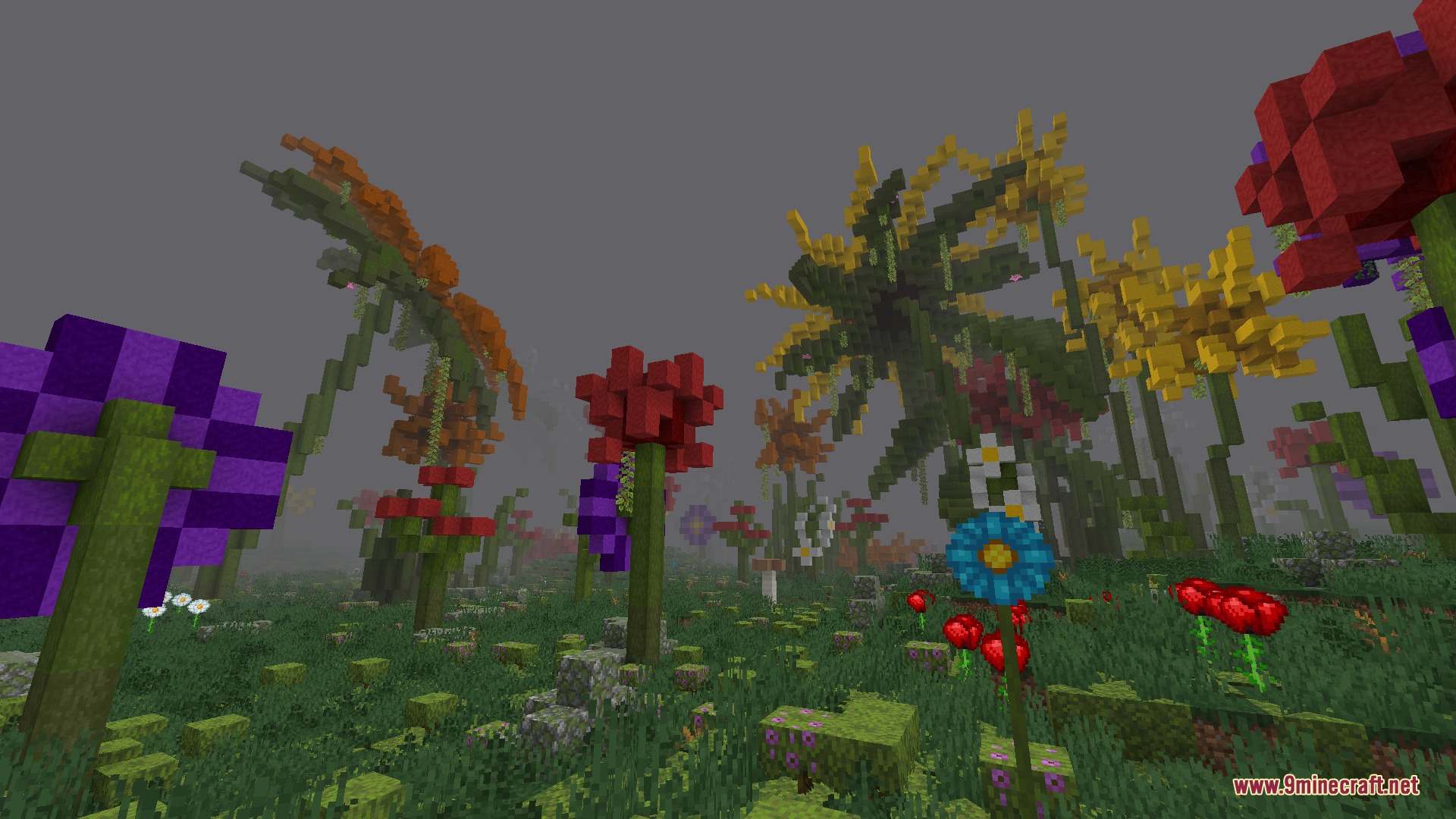 Arcane Quintet Chronicles Mod Screenshot 4 A fairytale landscape filled with giant plants and oversized colorful flowers