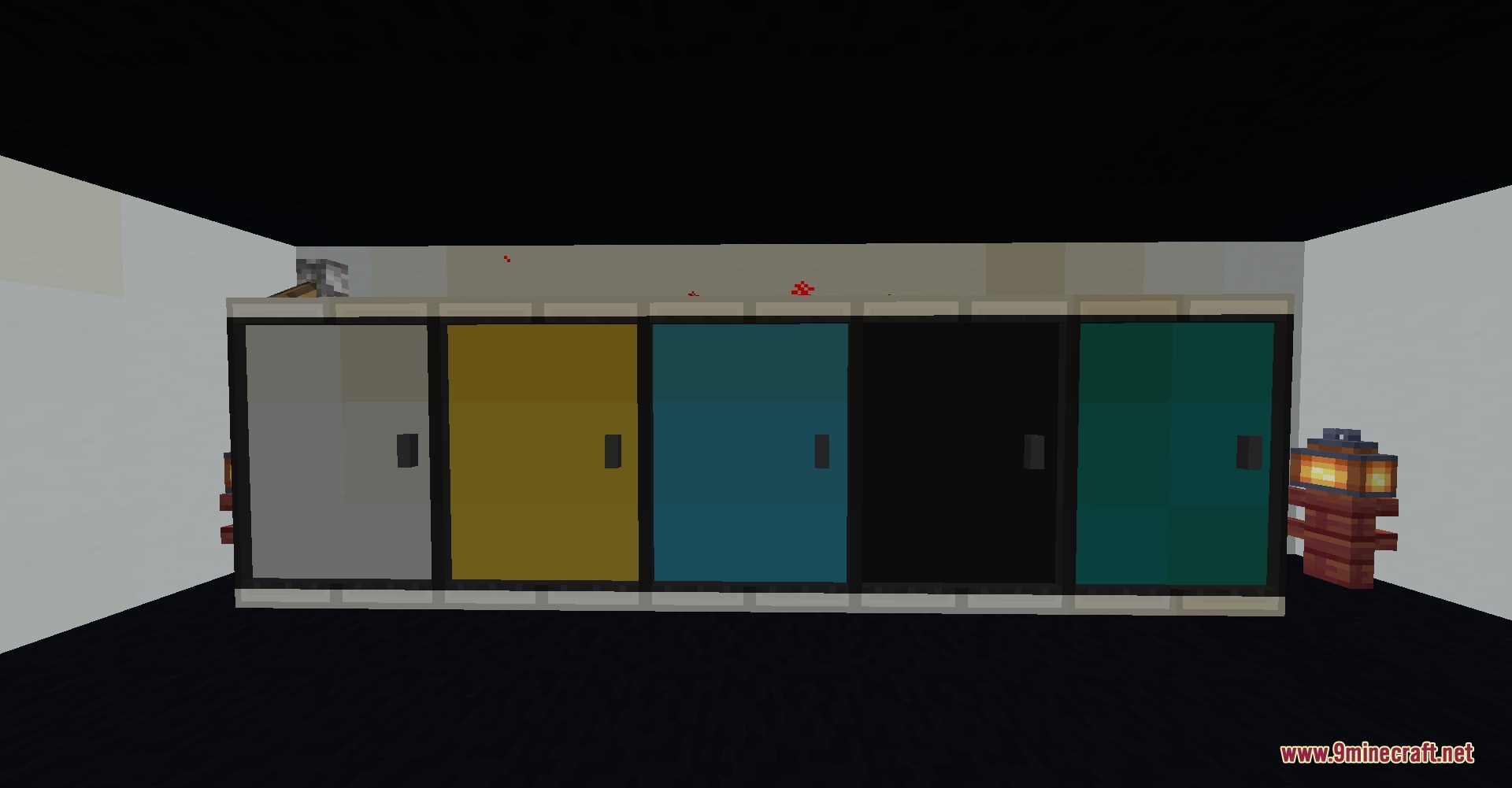 Arctania's Vault Mod Screenshot 6 Solid colored panels on closed zero gravity cases in Minecraft