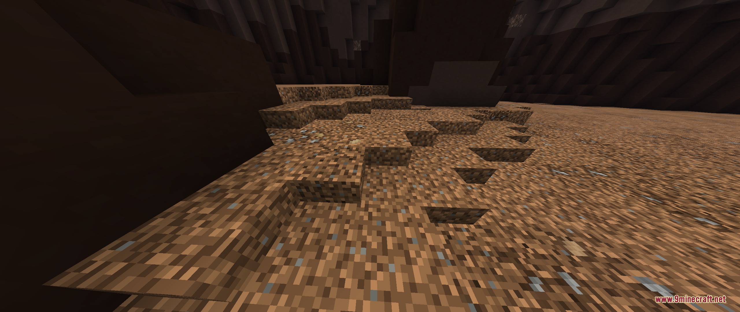 Arkudii's Detailed Hypixel Skyblock Resource Pack Screenshot 5 Custom dirt path slabs with detailed textures in a Minecraft world