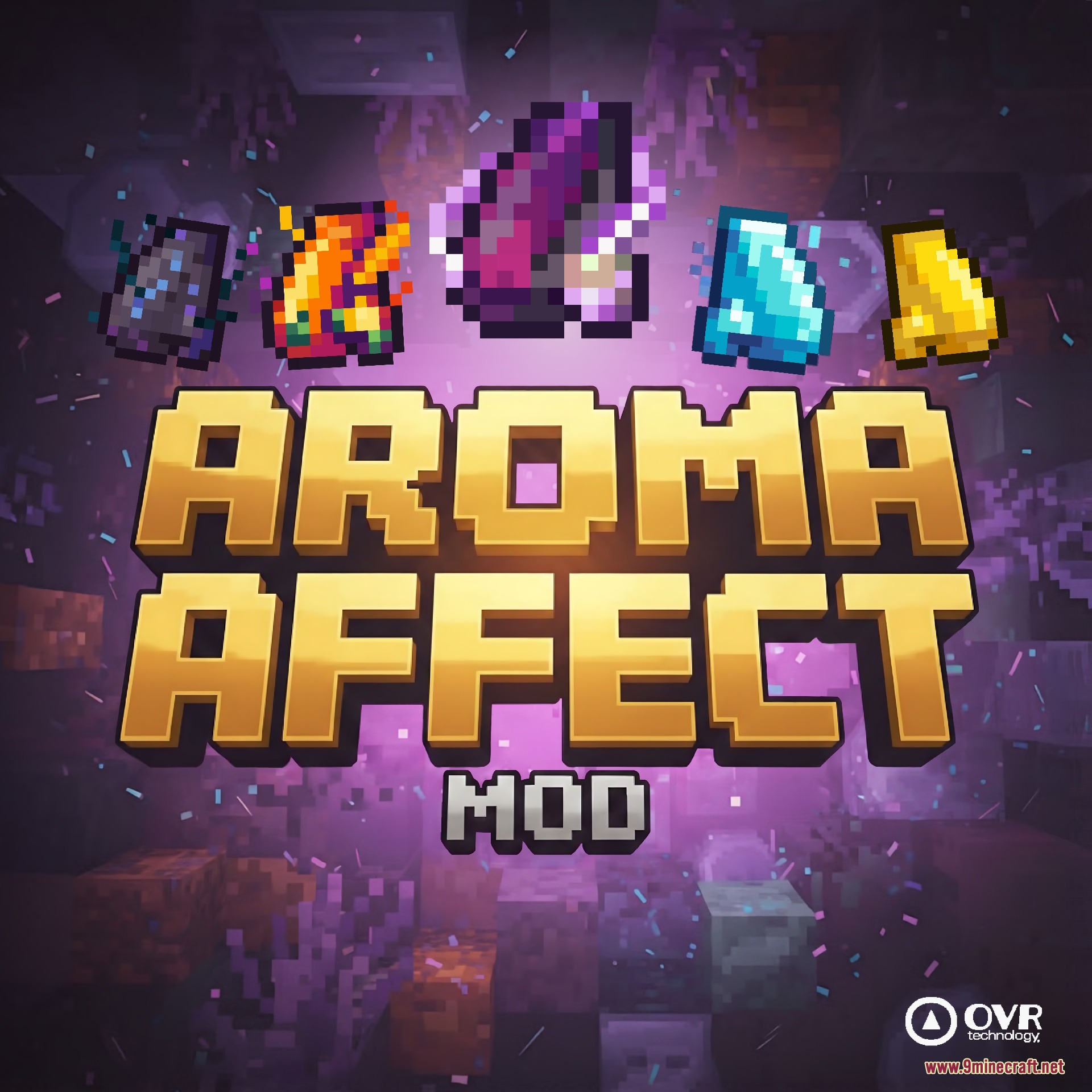 Aroma Affect Mod Screenshot 6 Promotional graphic for Aroma Affect Mod showing various colorful scent icons