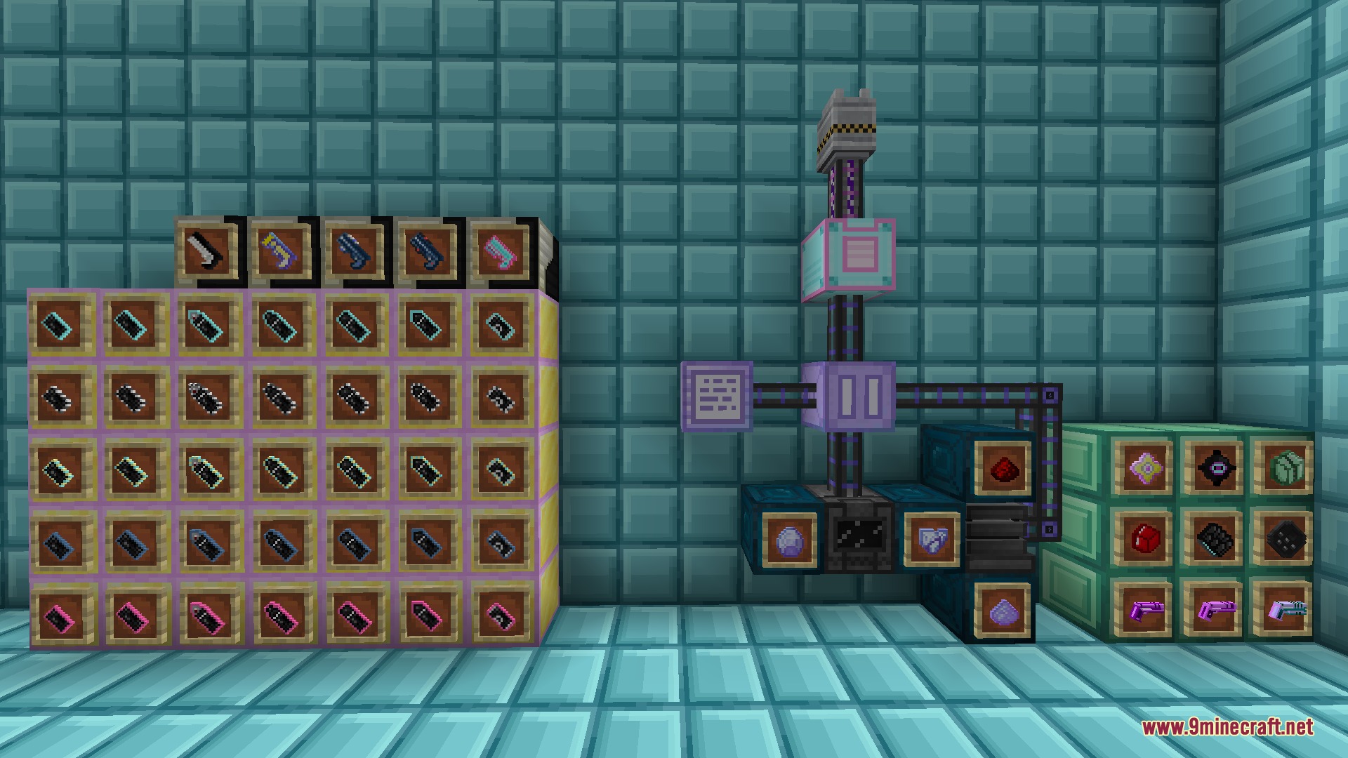 Atomic Calculus Mod Screenshot 5 Display of spell bullets and industrial machines from the Atomic Calculus mod