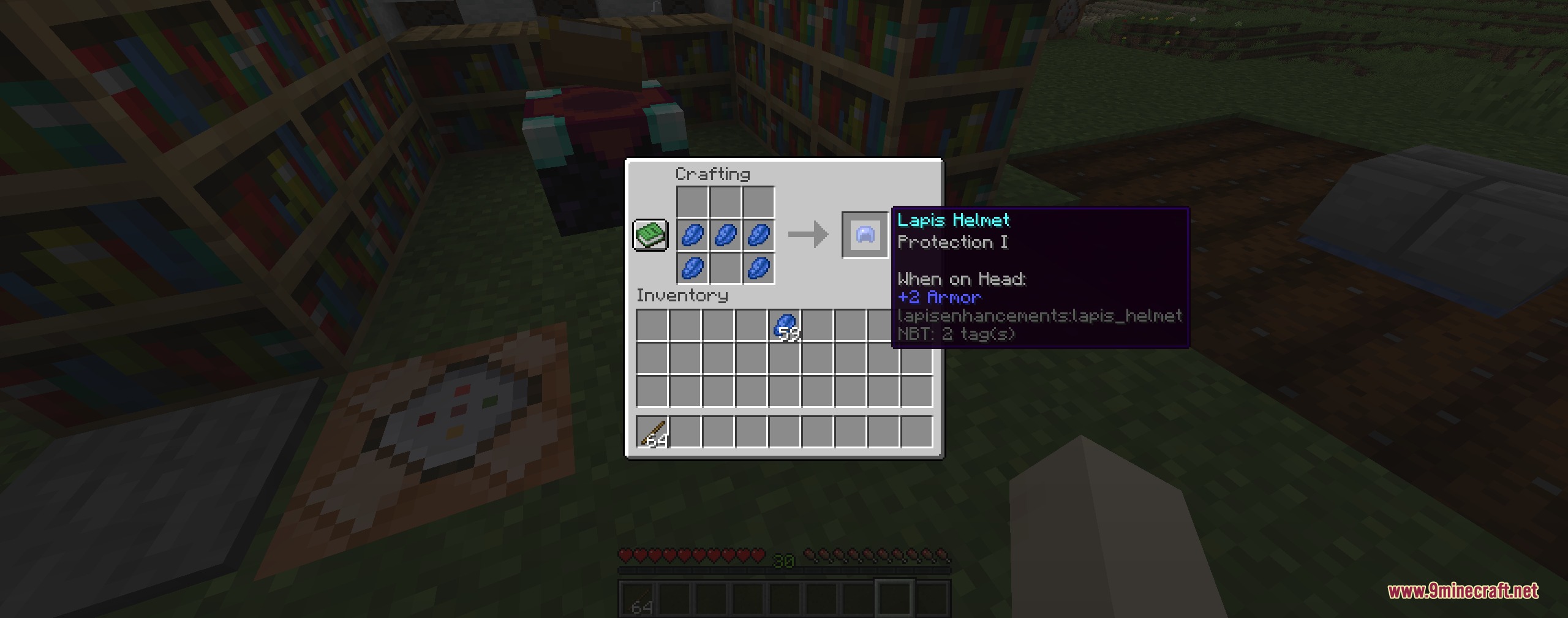 Azure Relic Tools Mod Screenshot 3 Azure Relic Tools Mod allows crafting a Lapis Helmet with Protection level one