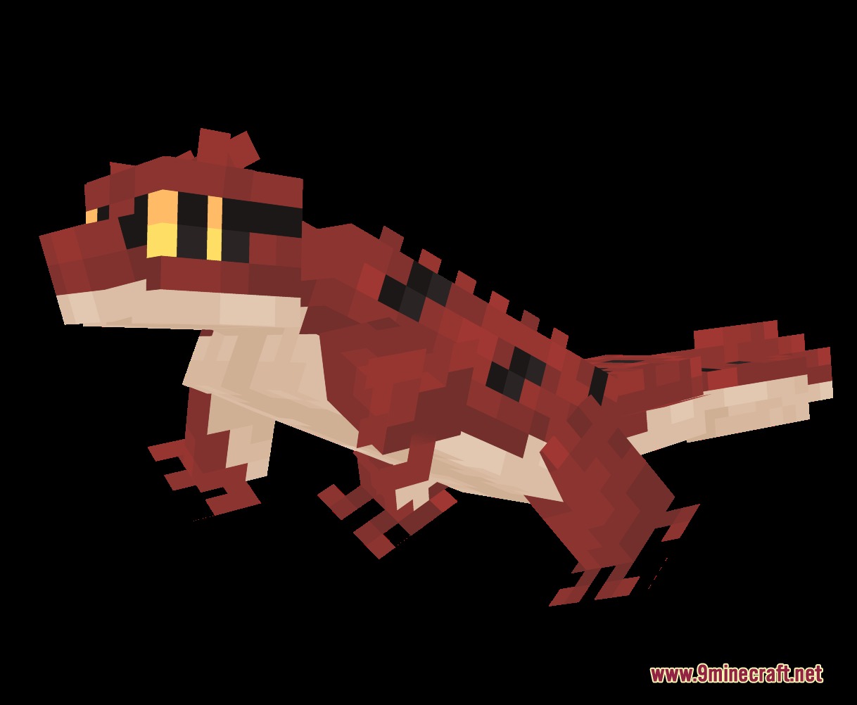 Baby Legends Cobblemon Mod Screenshot 1 A small red blocky lizard from the Baby Legends Cobblemon mod