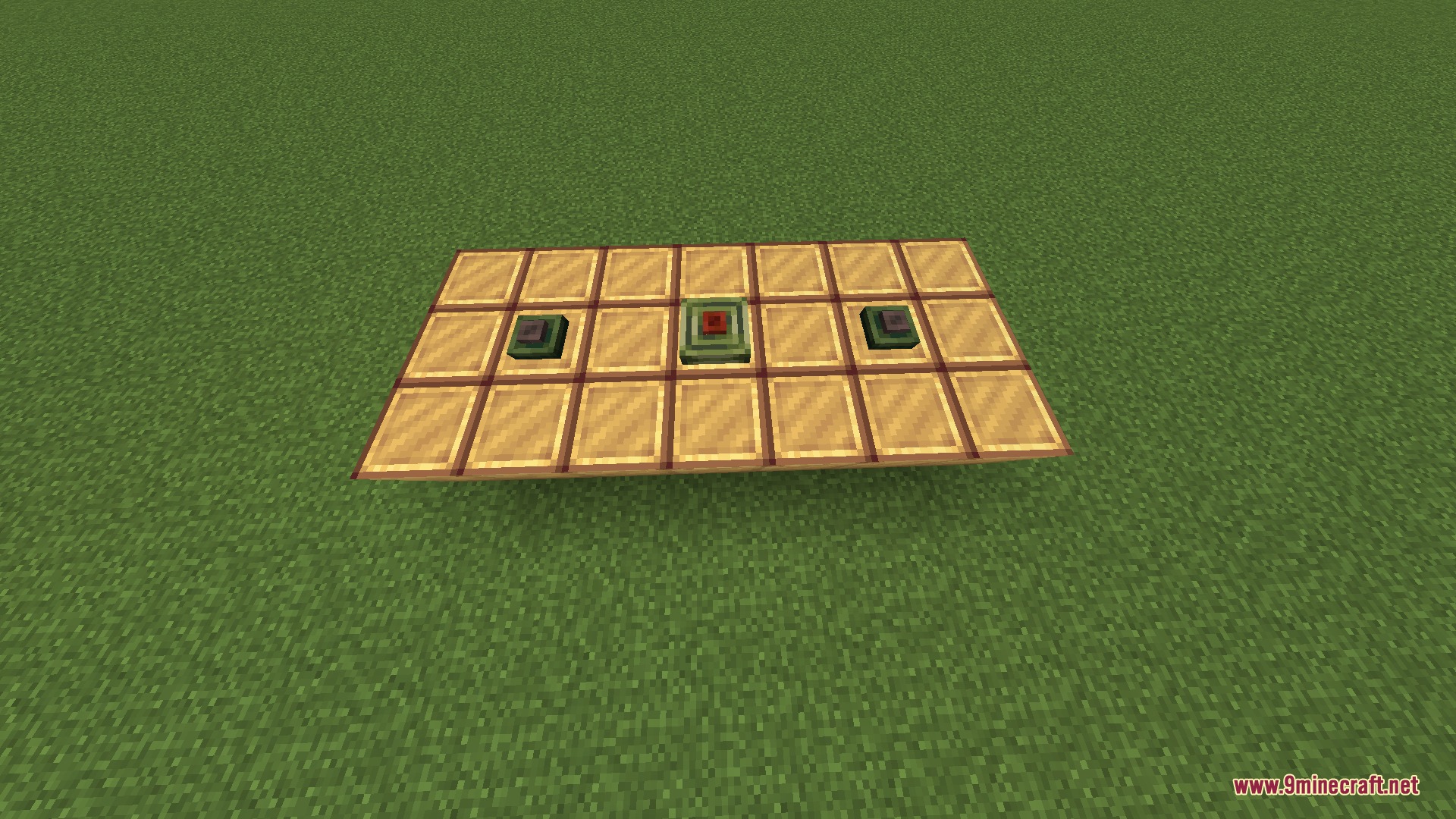Ballistic Payload Ordnance Mod Screenshot 3 Three small bombs placed on a golden grid to form a bomb rack