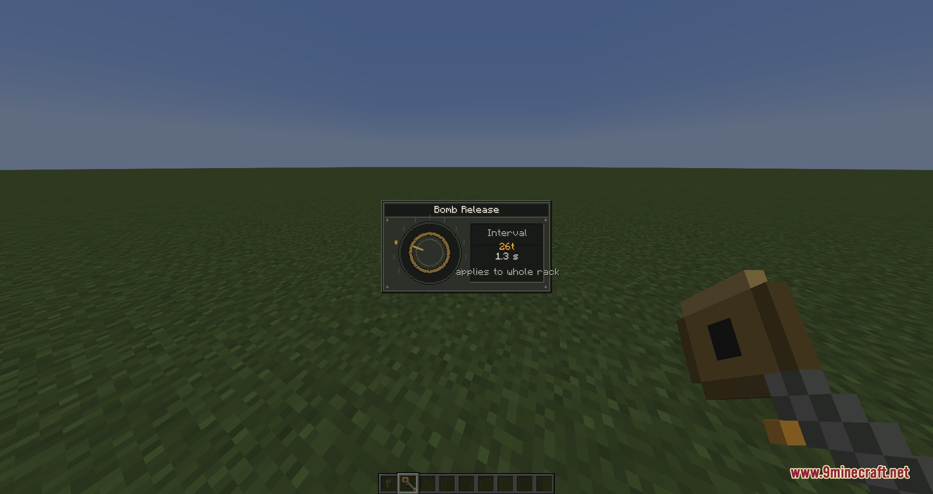 Ballistic Payload Ordnance Mod Screenshot 4 Adjusting the bomb release interval settings using a wrench in the user interface