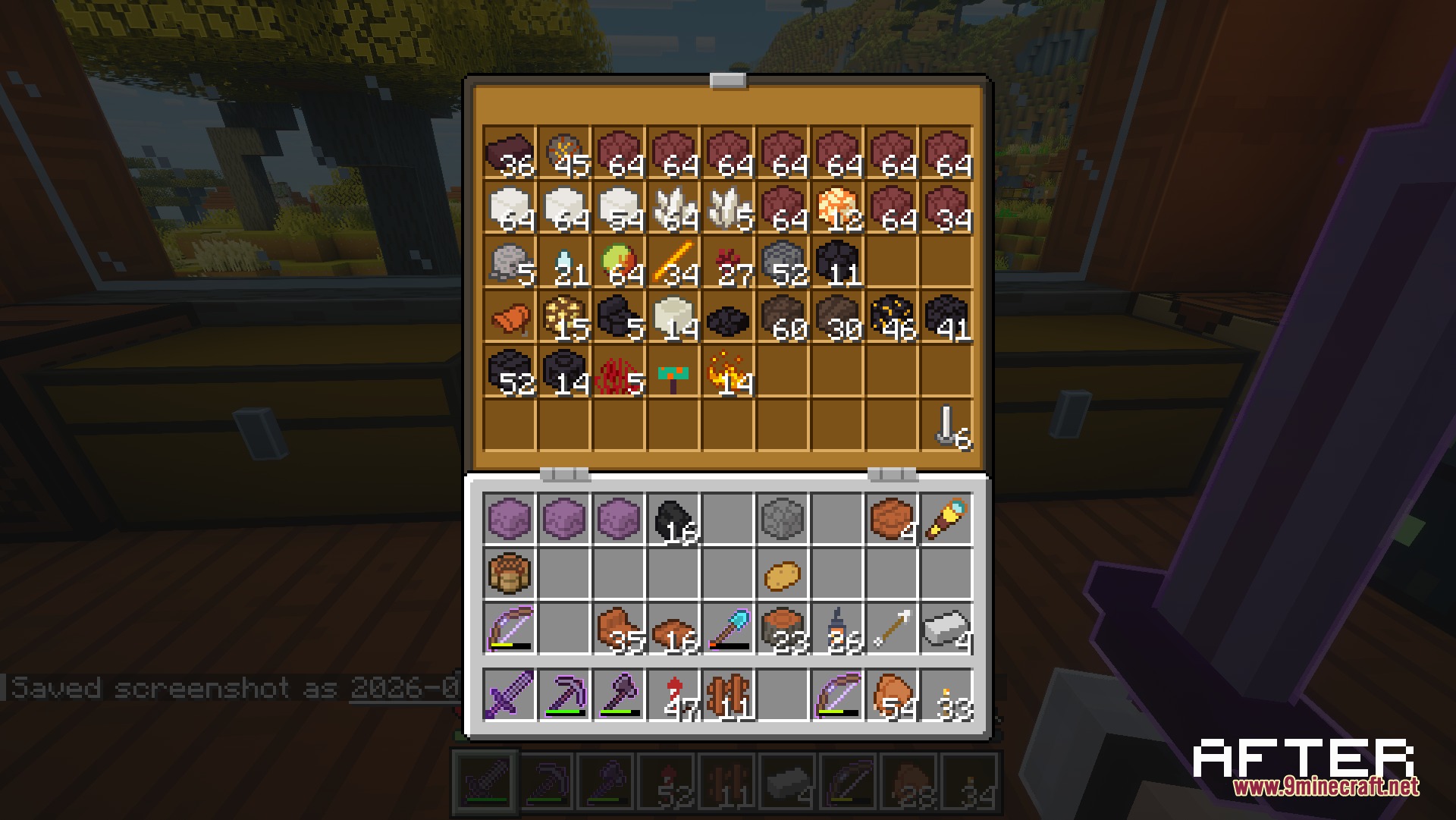 Bare Bones 2D Block Items Resource Pack Screenshot 6 Minecraft inventory with blocks transformed into flat two dimensional sprites after applying pack