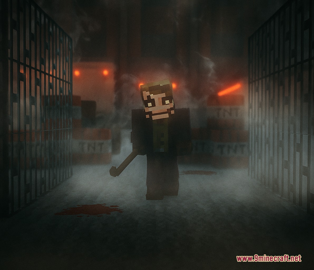 Batman by Yo Fadda Mod Screenshot 4 The Joker villain holding a crowbar in a dark room with TNT