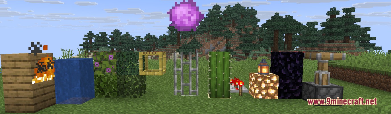 Bedrock Flavor Resource Pack Screenshot 3 Various Minecraft blocks and items showing updated textures from the Bedrock Flavor pack