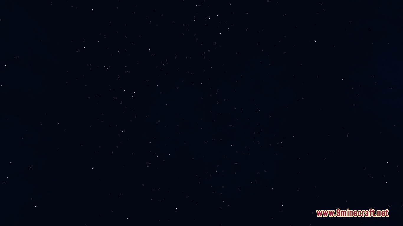 A clean dark night sky from the Berkao Bedwars Pack in Minecraft