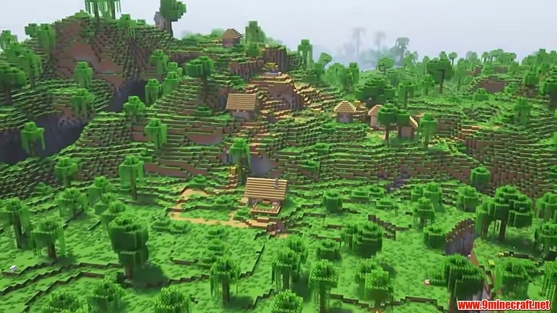 Jungle Hillside Village in Minecraft seed 6942694310428713888