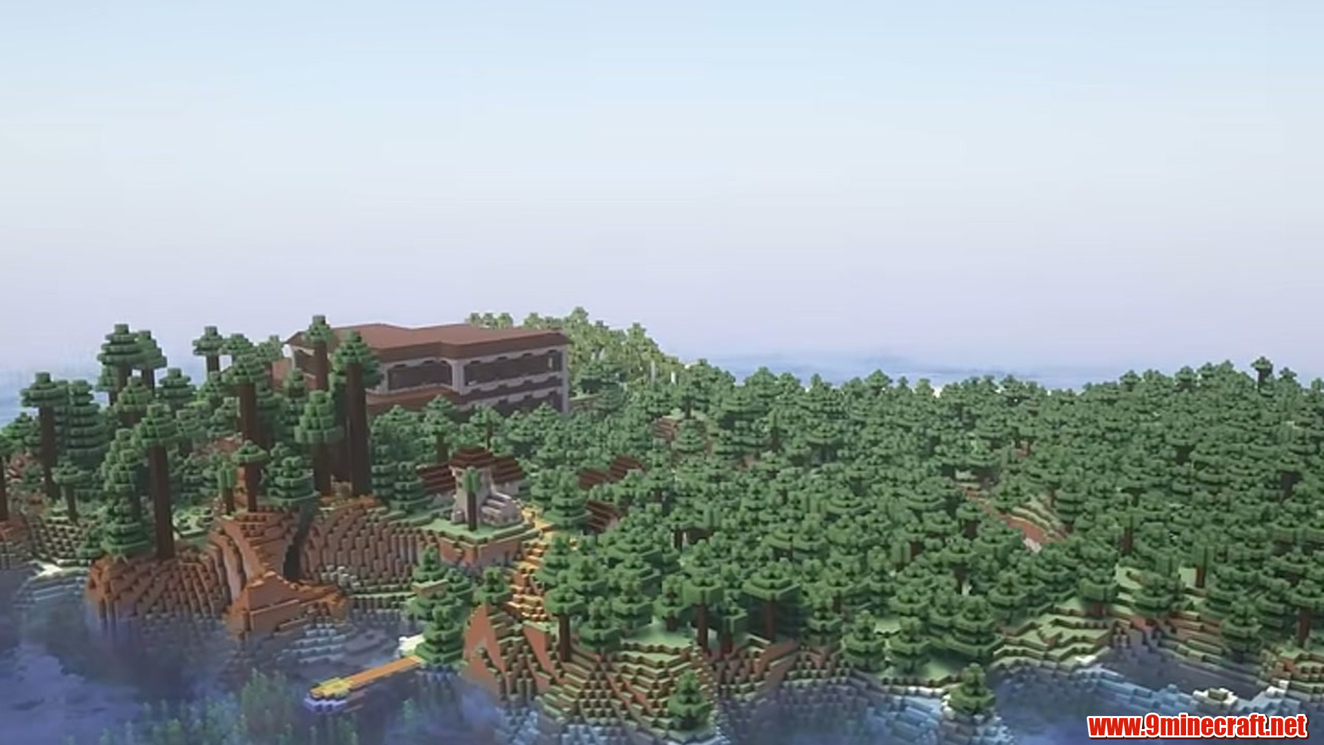 Coastal Woodland Mansion in Minecraft seed 6942006537813947980