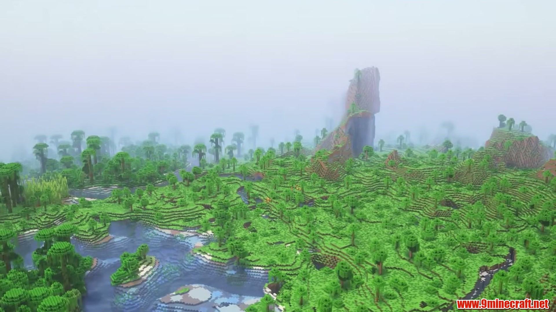 Second landscape view of Jungle River and Stone Spire