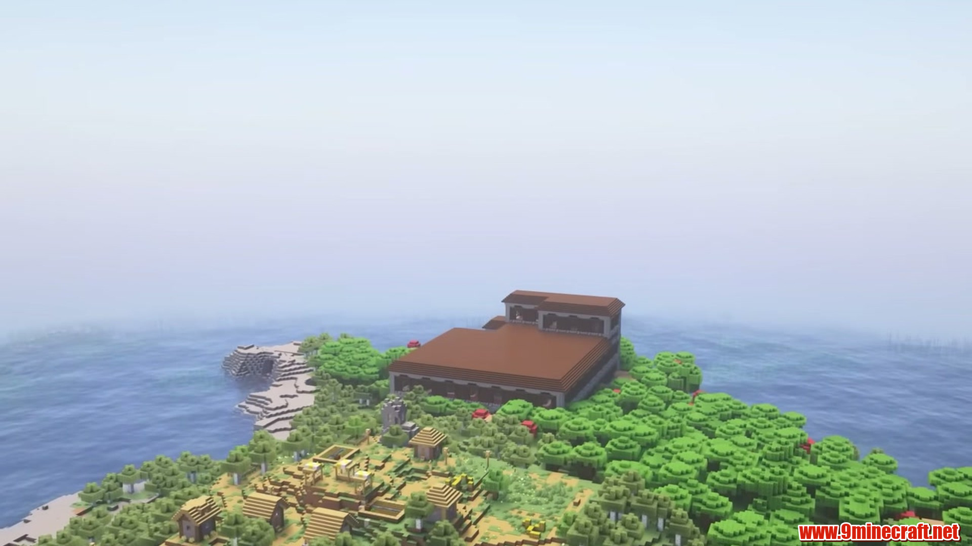 Second landscape view of Mansion and Village Forest Island