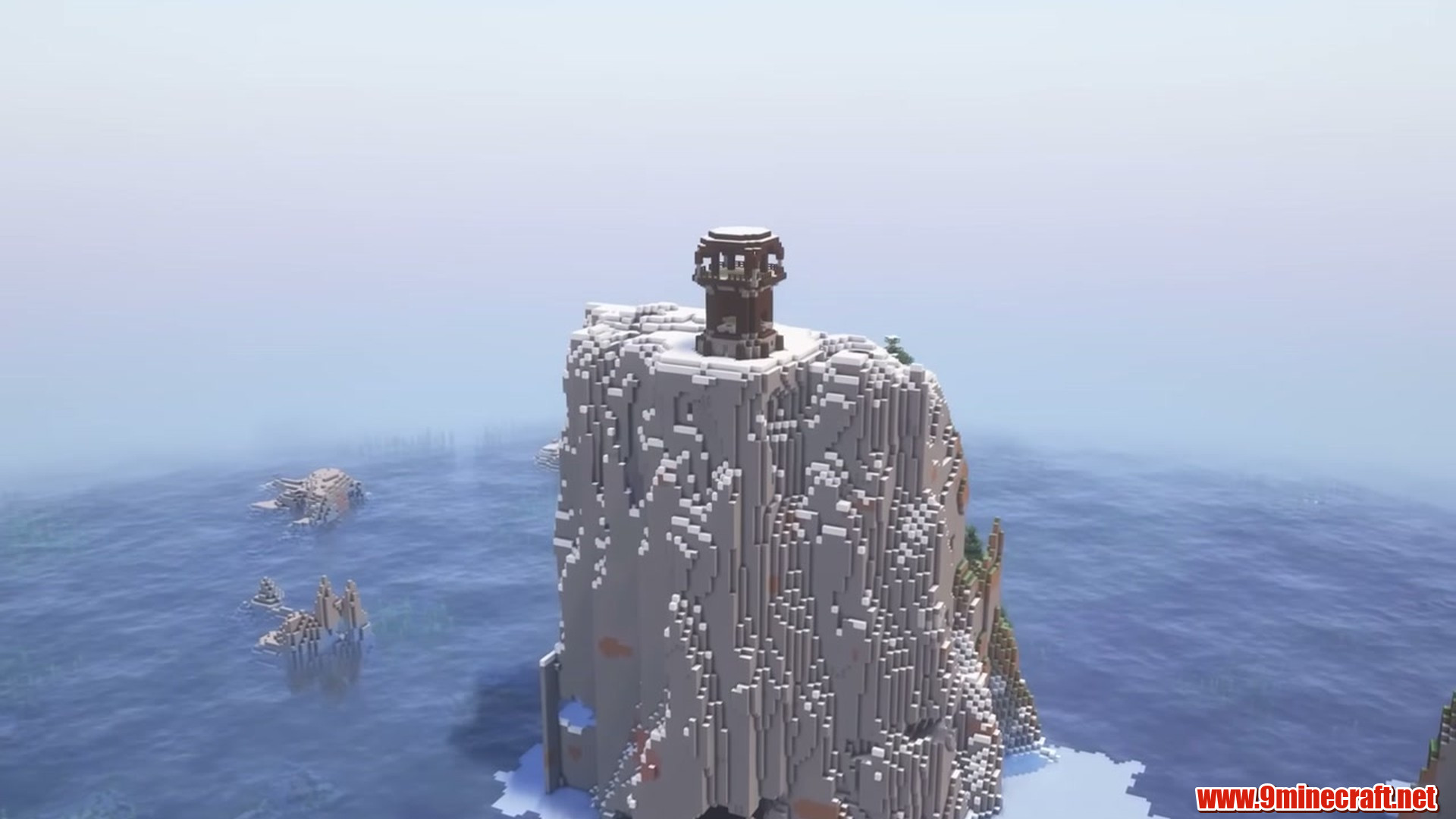Second landscape view of Snowy Ocean Pillar Outpost