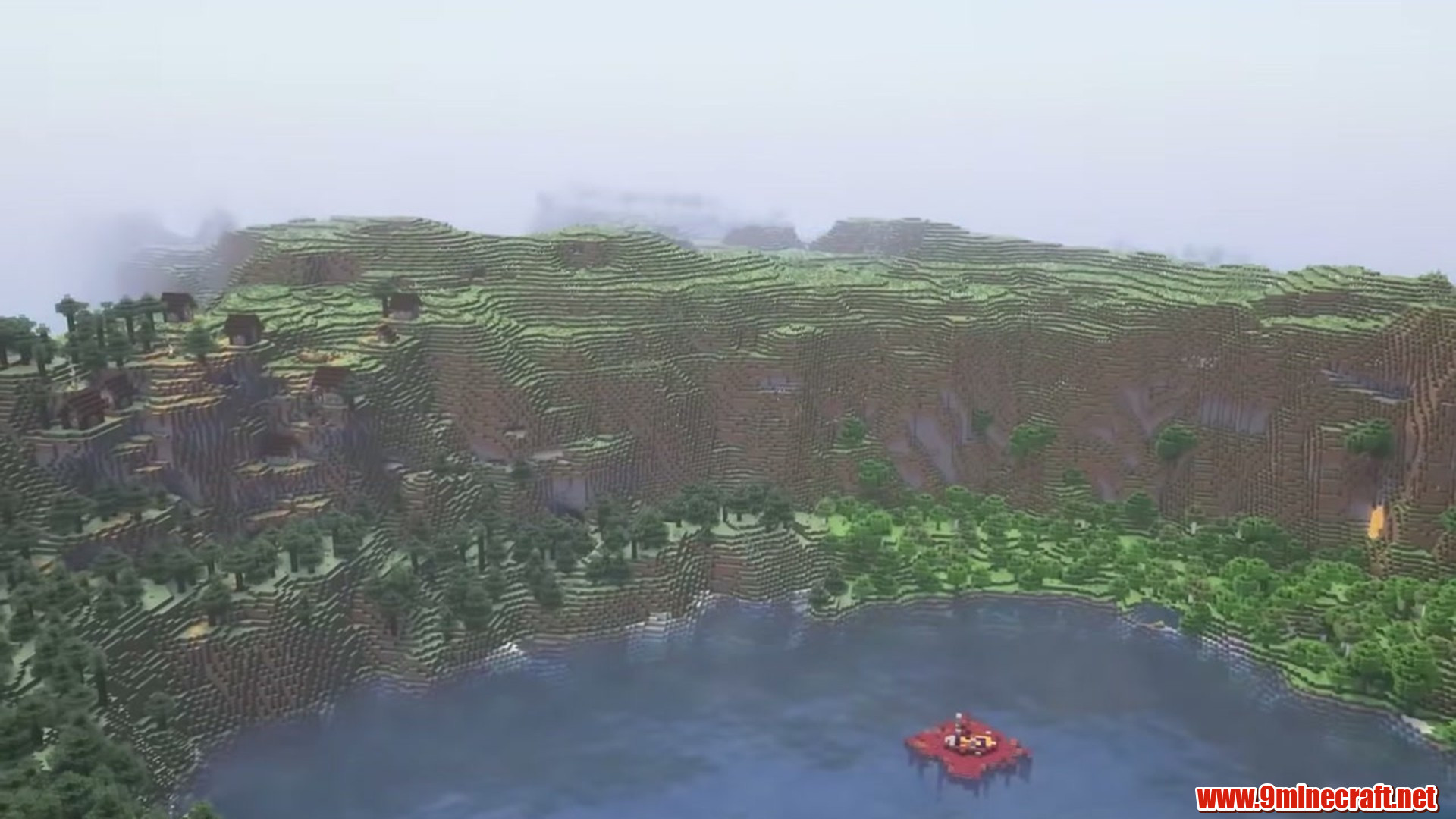 Second landscape view of Ruined Portal on Forest Lake