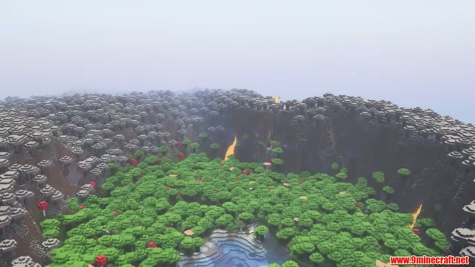 Second landscape view of Mushroom Crater with Lavafalls