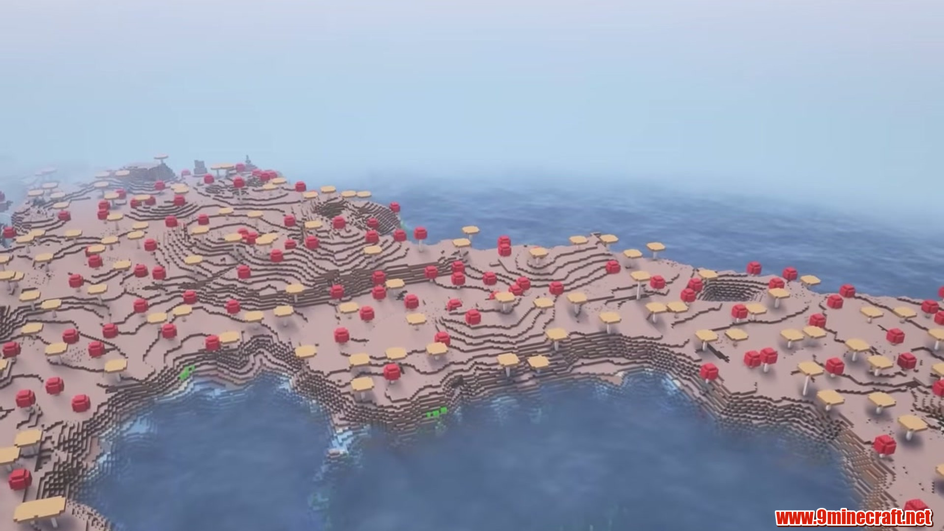 Mushroom Island Chain in Minecraft seed 694201877701528845