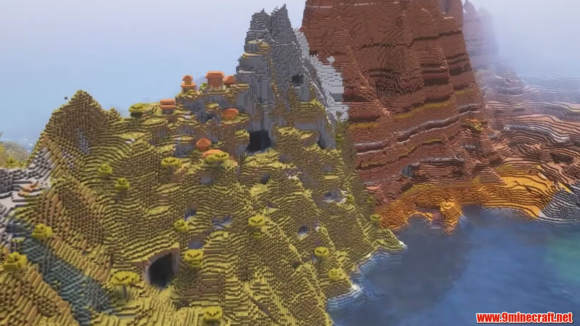 Savanna Village at Badlands Coast in Minecraft seed 6944227770163450