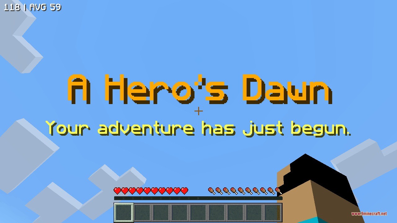 Better Days Display Data Pack Screenshot 2 Minecraft gameplay showing a custom milestone title and day counter on screen