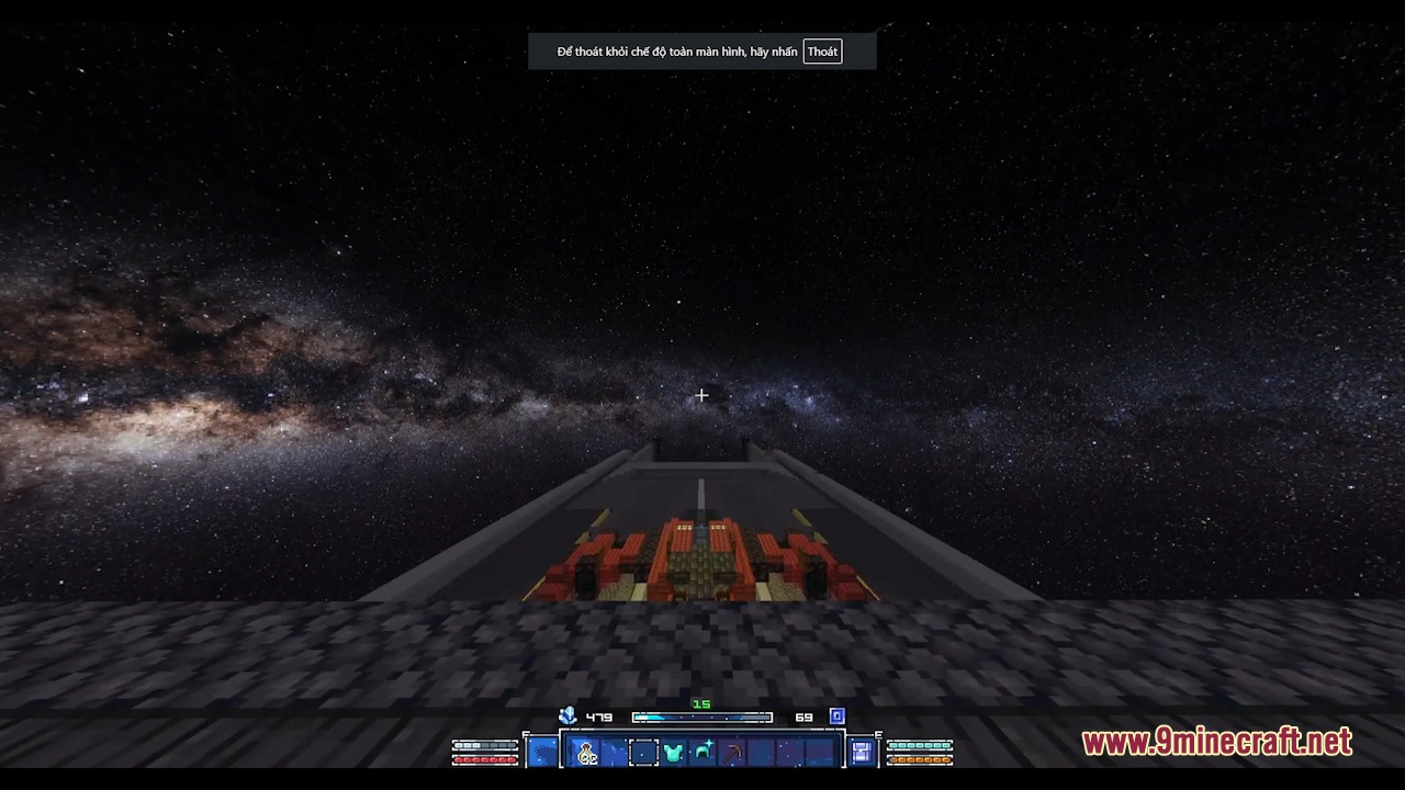 Better Hud by Toxicity188 Mod Screenshot 6 Futuristic custom HUD displayed while looking at a realistic starry night sky