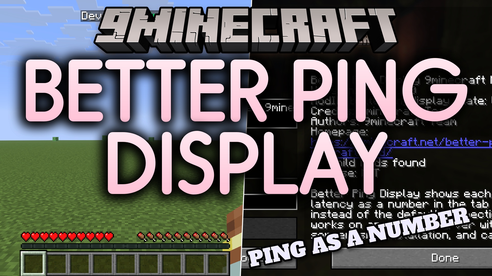 Better Ping Display 9minecraft Mod