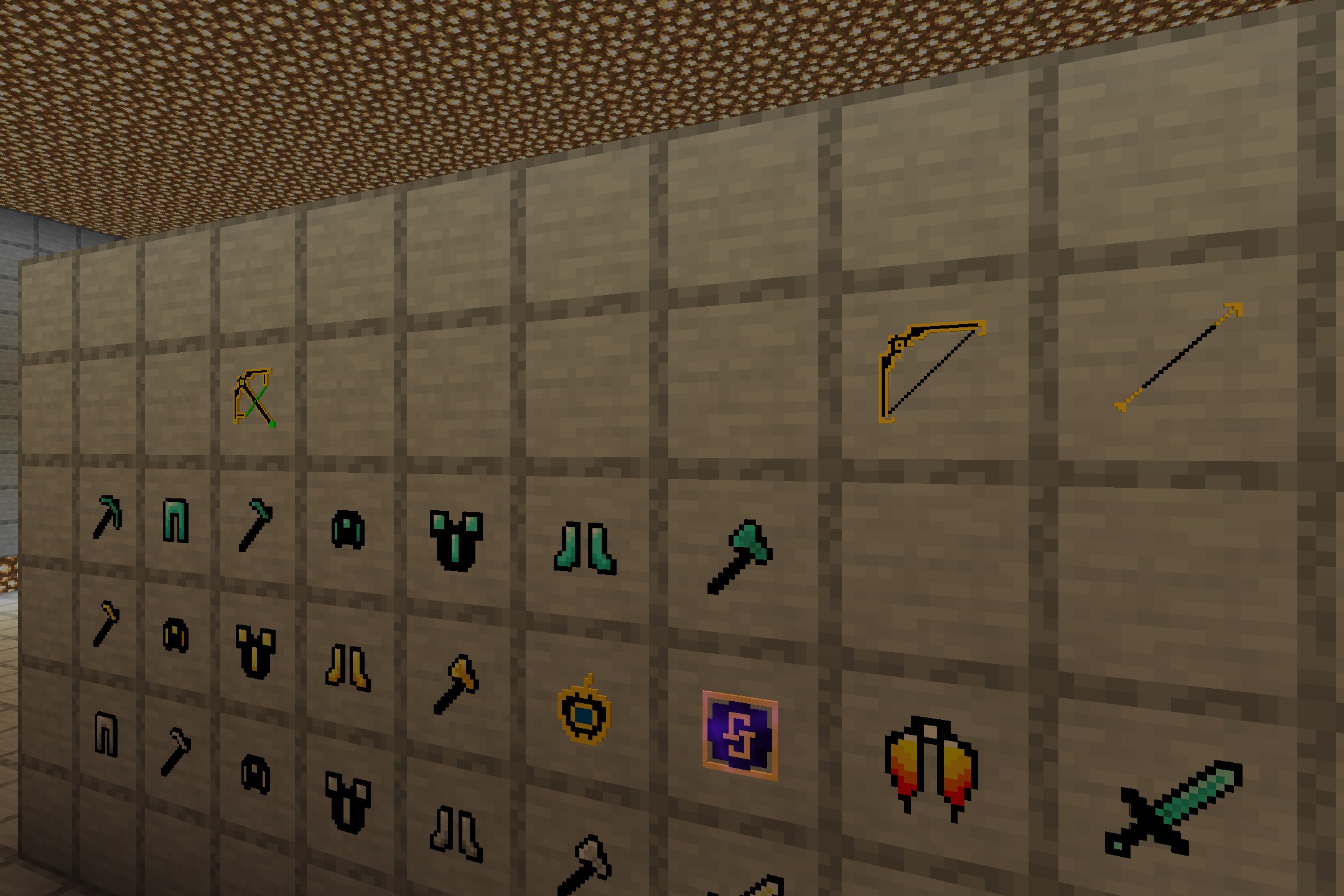 Black Flash PvP Pack Resource Pack Screenshot 5 Black Flash PvP Pack items including dark armor and glowing tools on display