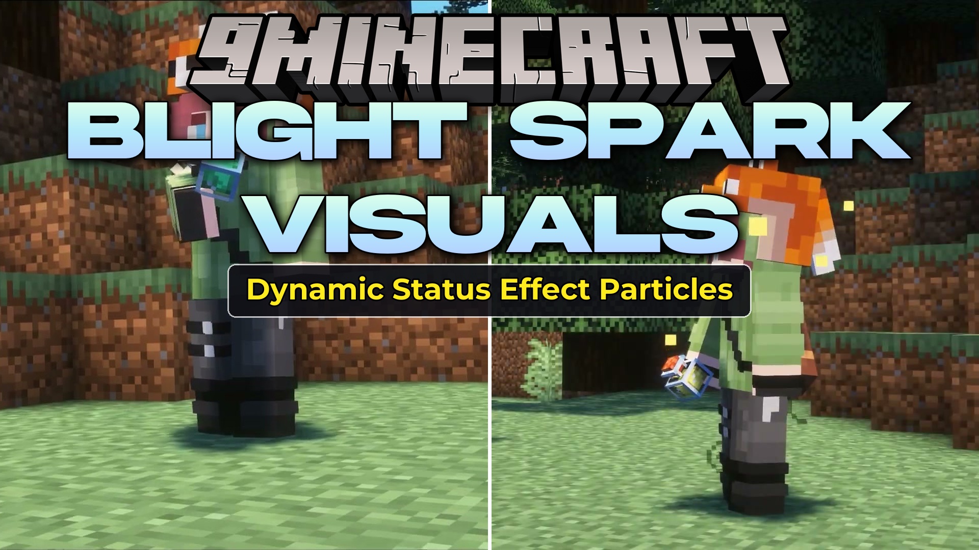Blight Spark Visuals Mod (1.21.1, 1.20.1) – Track Status Effects with Glowing