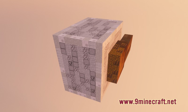 Blockception Full Resource Pack Screenshot 6 Detailed look at a block texture made from a mosaic of small blocks