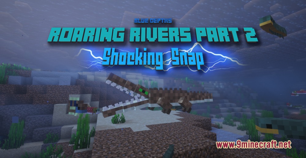 A brown crocodile swims through the river with its jaws wide open