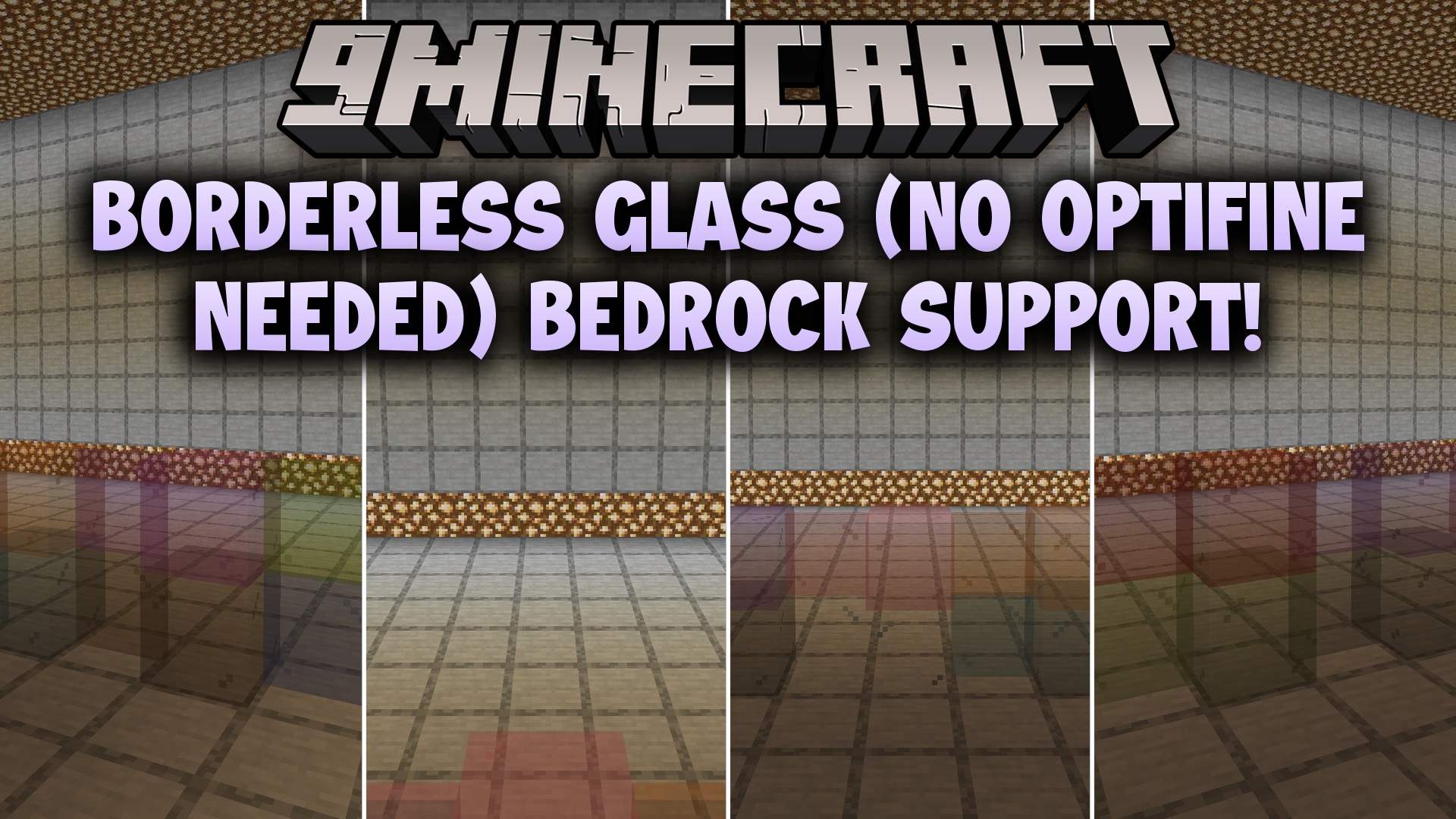 Borderless Glass No OptiFine Needed Bedrock Support Resource Pack