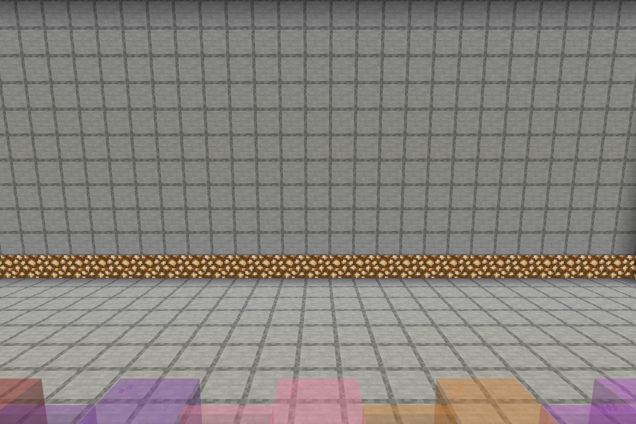 BorderlessGlass Resource Pack Screenshot 4 A stone block wall with glowstone accents and clean glass at the bottom