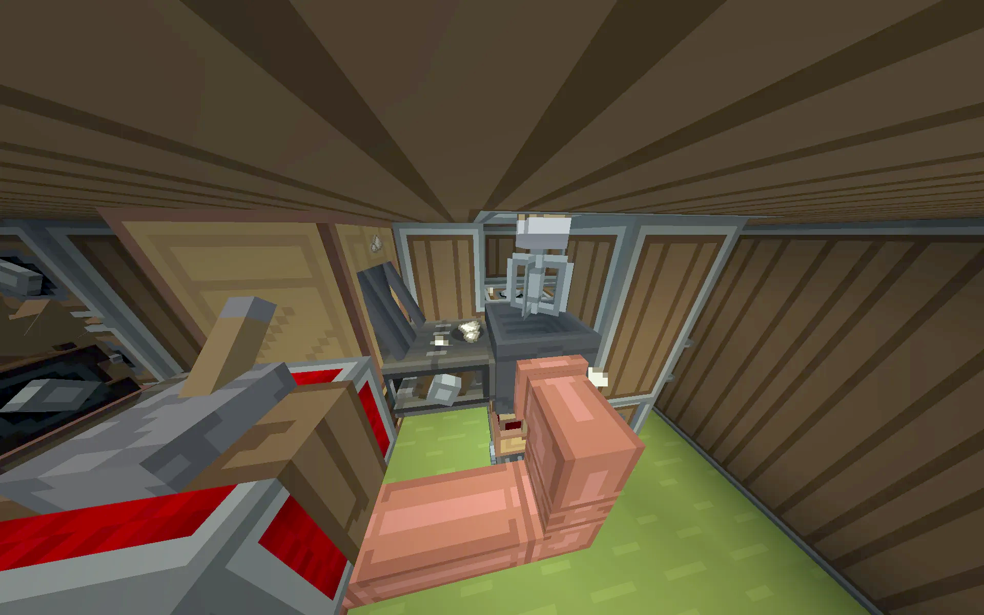 Bread'o Matic Medium Sized Bread Factory Schematic Screenshots 2 A compact automated bread factory interior with mechanical arms and conveyor belts