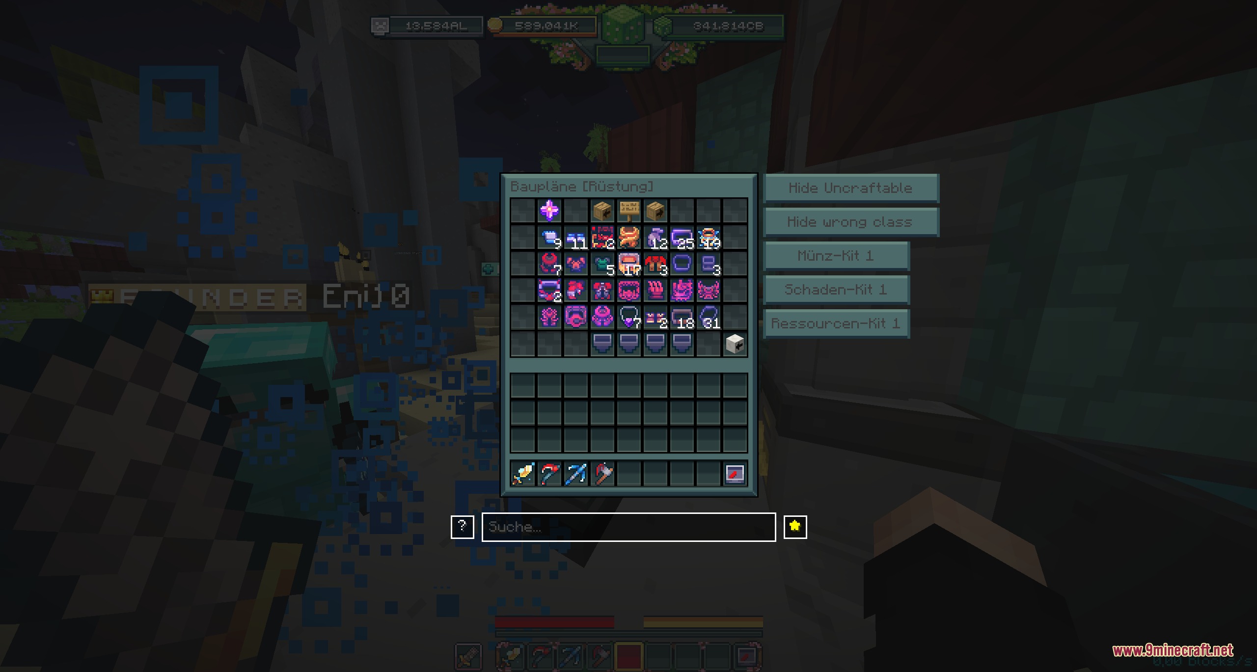 CC Live Utilities Mod Screenshot 2 The custom blueprint menu includes a search bar and item filter buttons