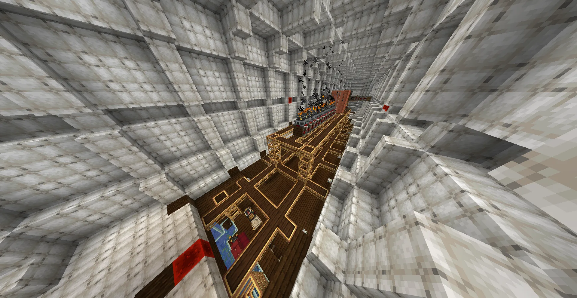 Cargo Blimp Mk1 Schematic Screenshots 2 Interior view of the Cargo Blimp showing the engine and wooden deck
