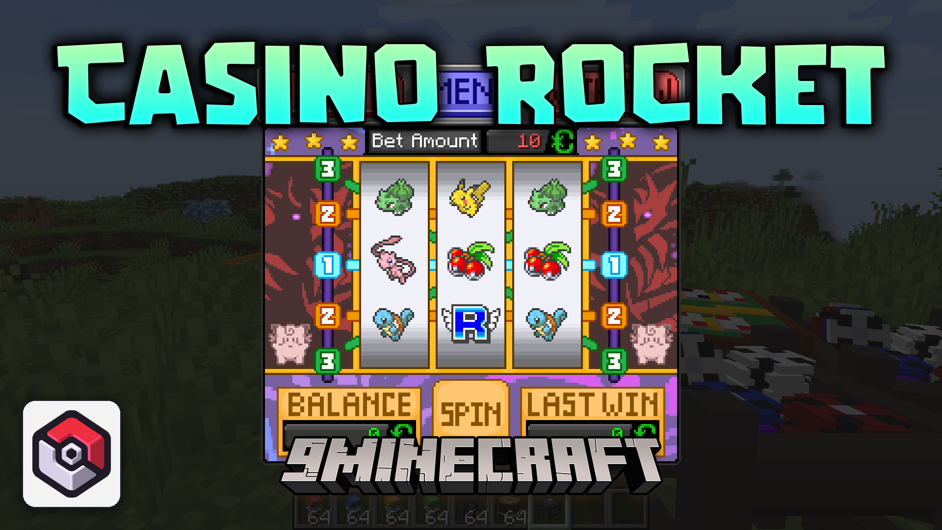 Casino Rocket Mod (1.21.1) – Build Working Casinos to Win Rare Cobblemon