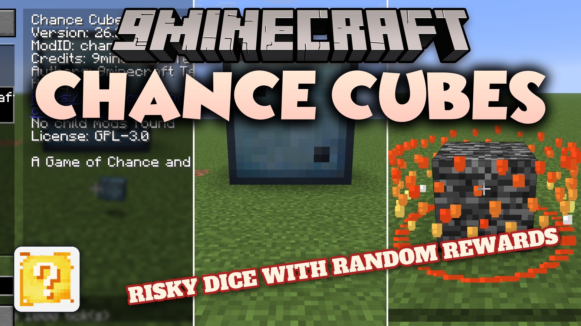 Chance Cubes 9minecraft Mod (26.2) – Break Cubes for Loot or Chaos