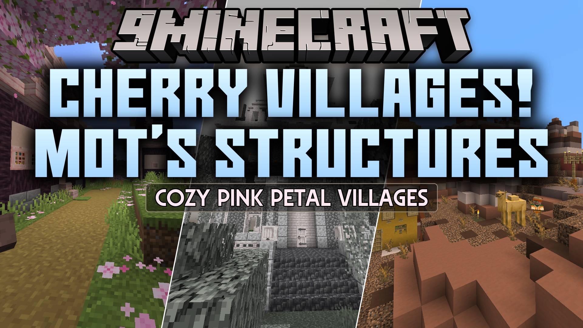 Cherry Villages Mot's Structures Mod (26.2, 1.21.11) – Find Fresh Settlements