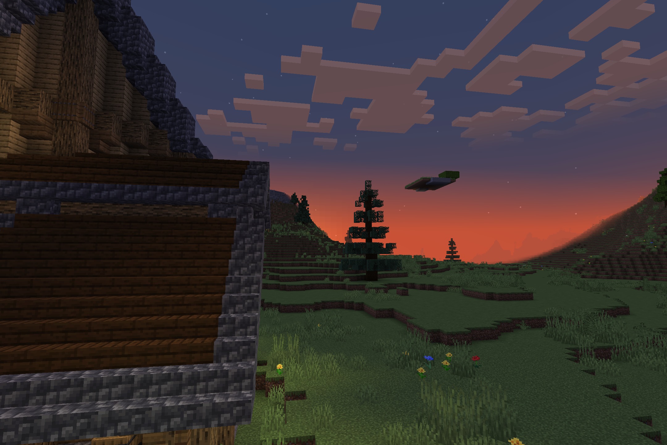 Chickens to Turkey Resource Pack Screenshot 10 A turkey walks through a grassy field during a vibrant orange sunset