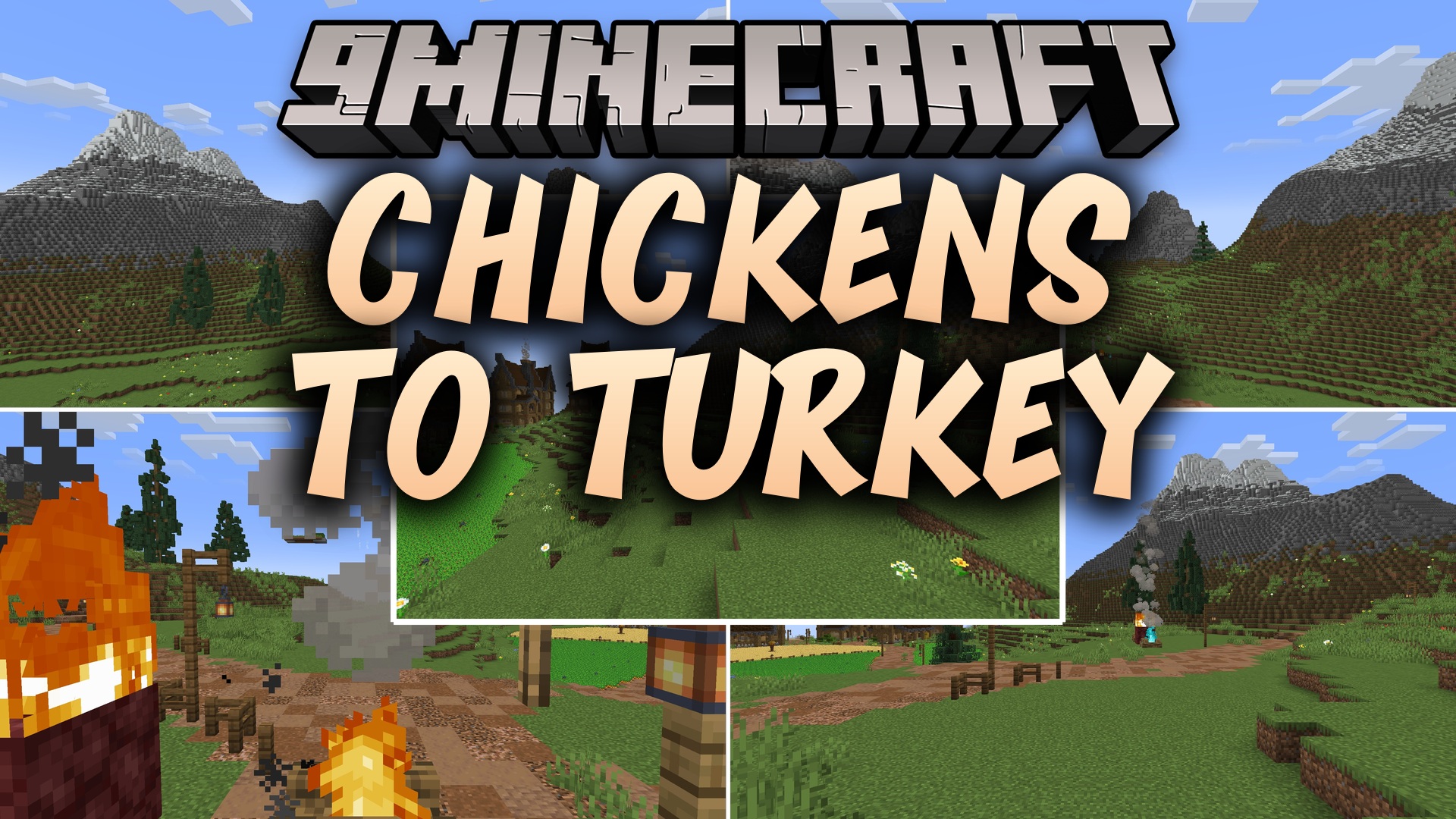 Chickens to Turkey Resource Pack (1.21.11, 1.21.1) – Festive 3D Turkeys