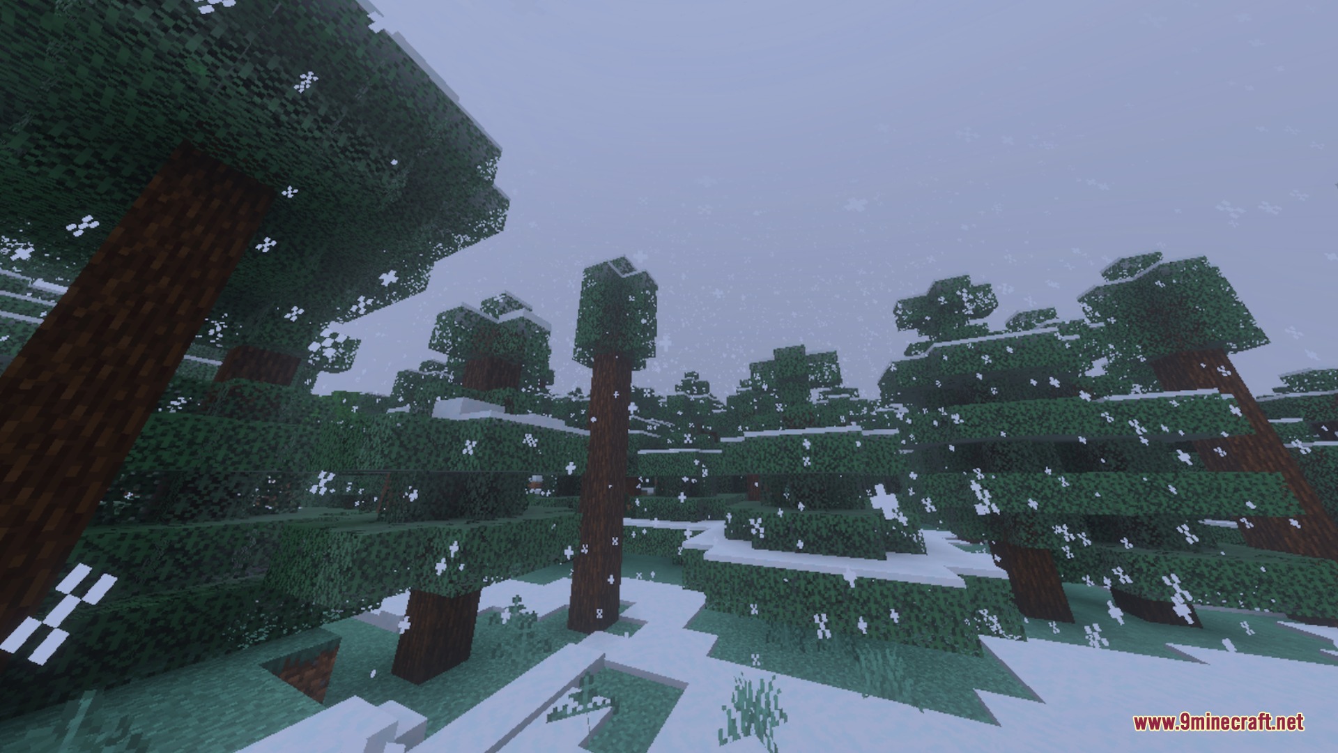 Cinematic Fog Shader Screenshot 10 Heavy snow falls in a spruce forest filled with thick volumetric fog