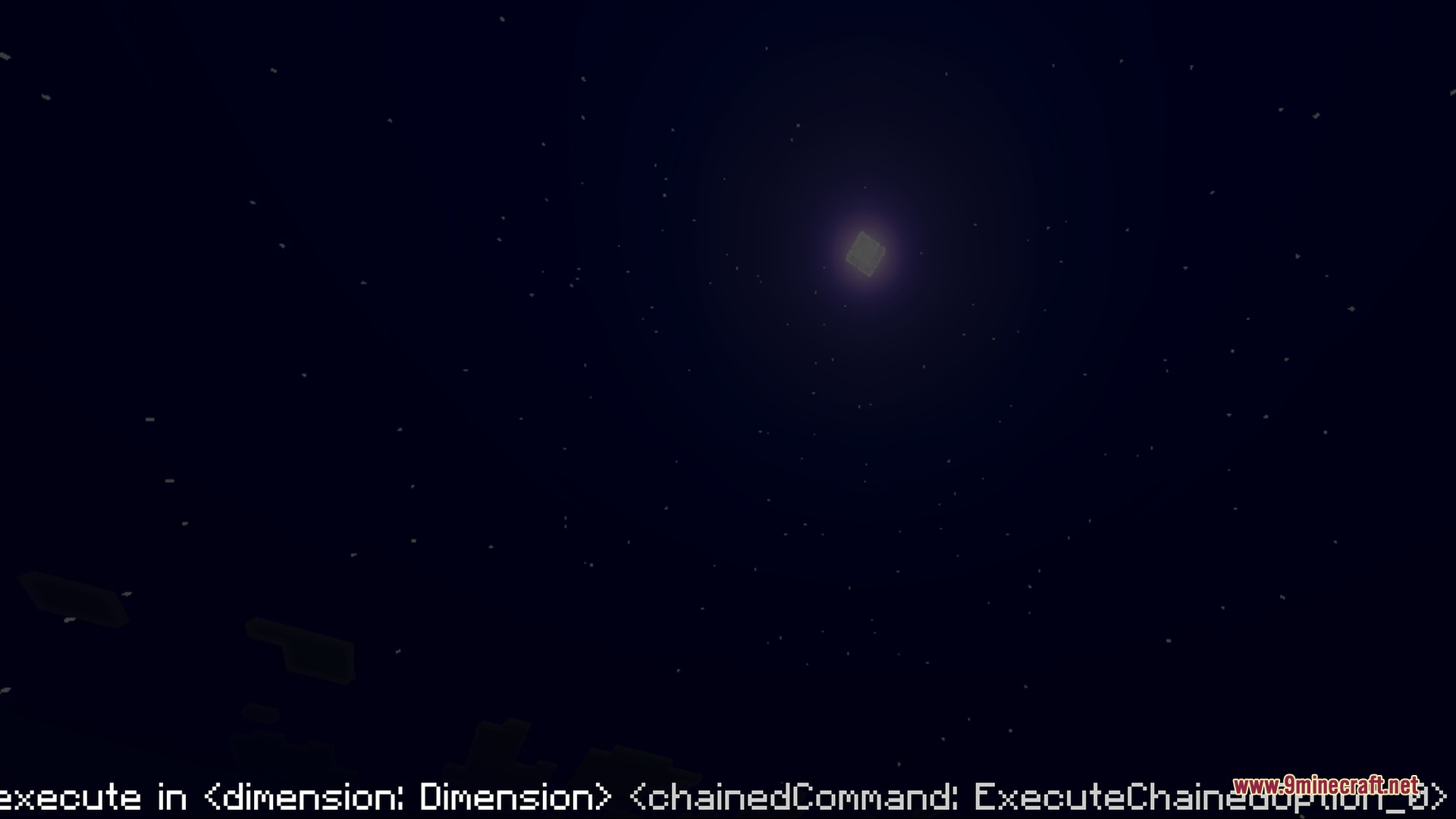 Cloudious Vibrant Visual Shader Screenshot 5 Cinematic night sky with a glowing moon and bright stars in Minecraft