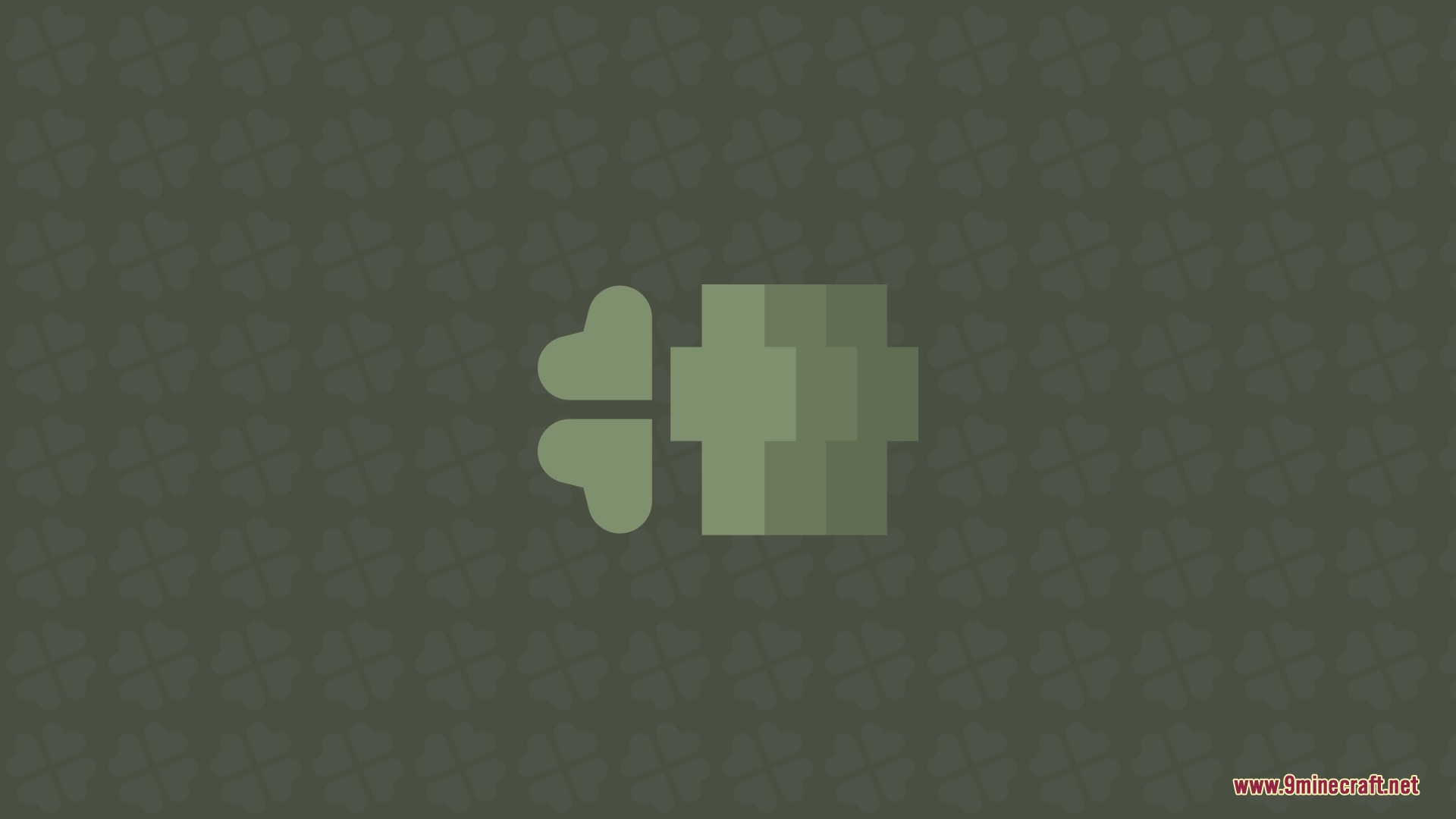 Clov Skins Mod Screenshot 1 A green clover icon centered on a dark green patterned background