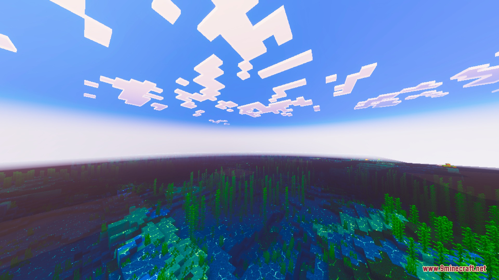 Colorful Visuals Shader Screenshot 1 Colorful Visuals shader enhances the saturation of the ocean and underwater plants