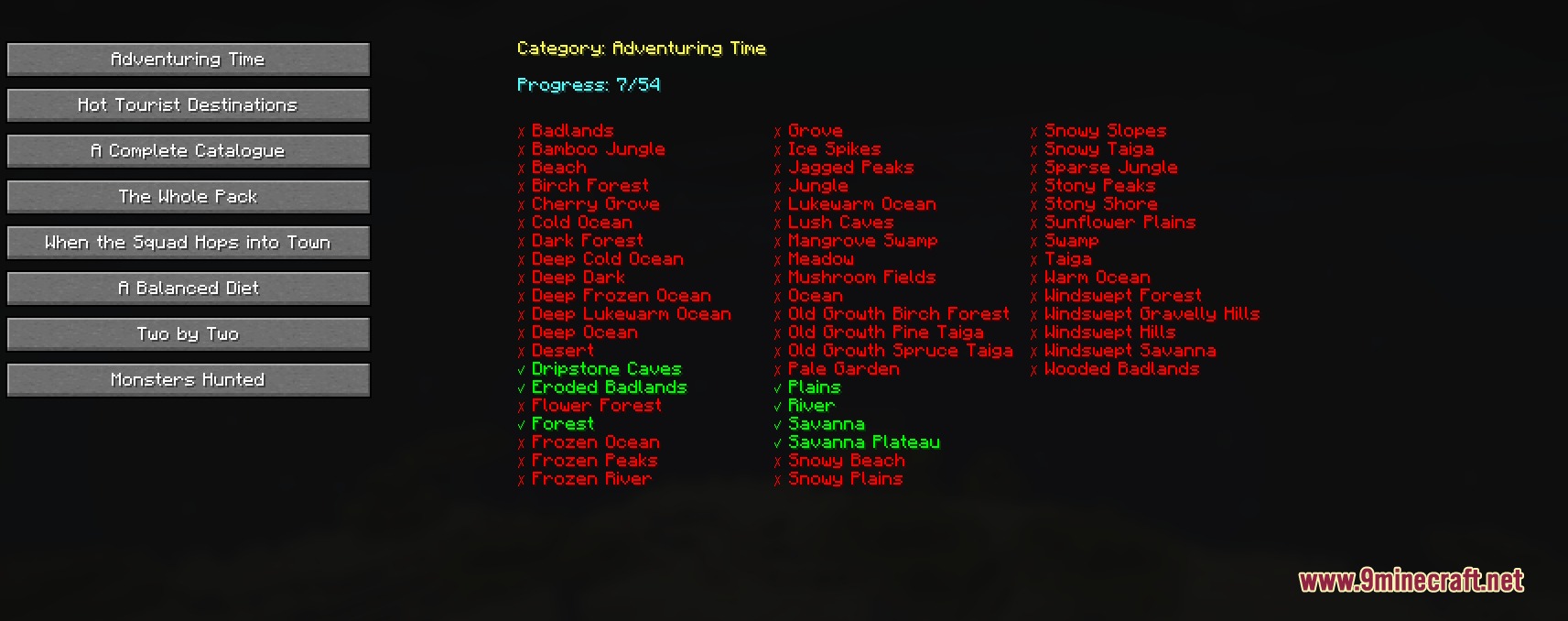 Completionist Insight Mod (26.2, 1.21.1) – Finish Every Advancement Without Any — screenshot 2